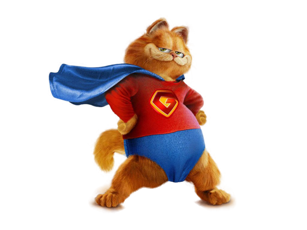 This png image - Garfield Superman PNG Free Clipart, is available for free download
