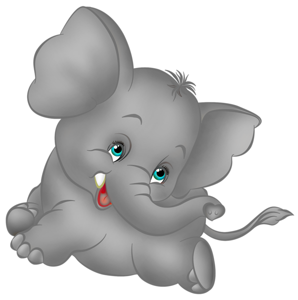 This png image - Grey Elephant Cartoon Free Clipart, is available for free download