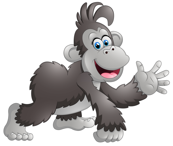 This png image - Happy Monkey Cartoon PNG Clipart Image, is available for free download