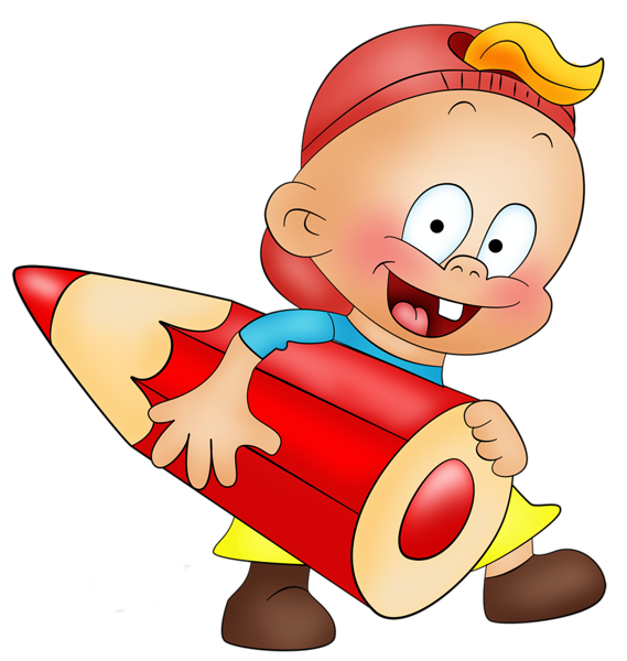 This png image - Little Boy with Pencil Cartoon Free Clipart, is available for free download