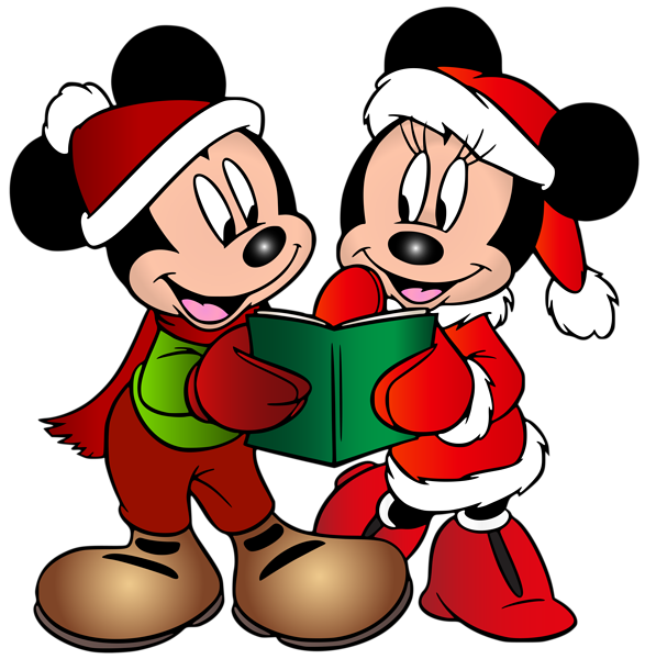 This png image - Minnie and Mickey Mouse Christmas Free PNG Clip Art Image, is available for free download