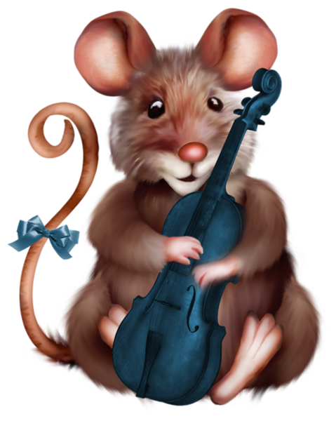 This png image - Mouse with Violin Clipart Cartoon, is available for free download