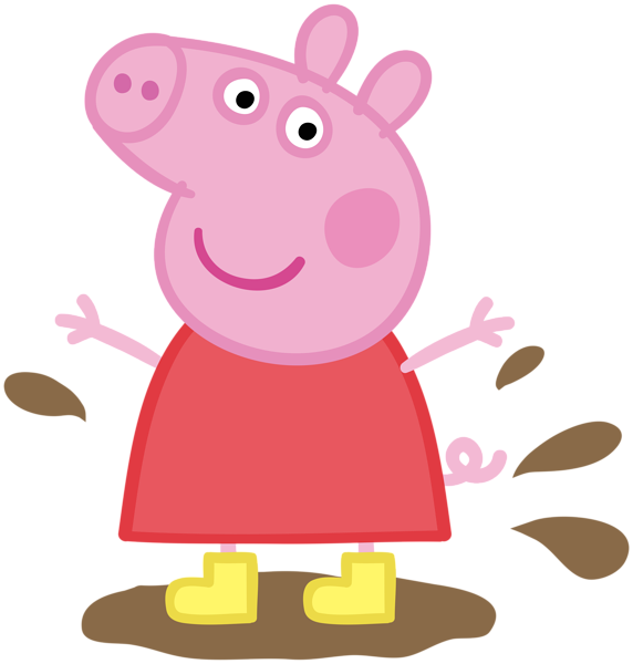 This png image - Peppa Pig in Muddy Puddle Transparent PNG Image, is available for free download
