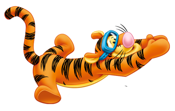 This png image - Swimming Tigger Winnie the Pooh PNG Cartoon, is available for free download
