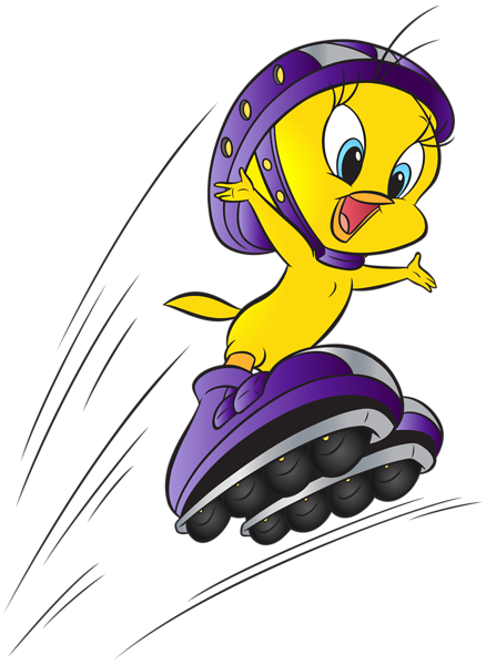 This png image - Tweety with Roller Skates Clip Art PNG Image, is available for free download