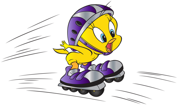 This png image - Tweety with Roller Skates Transparent PNG Image, is available for free download