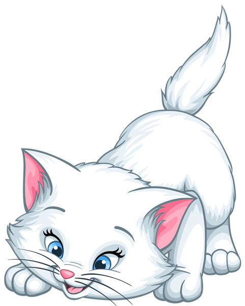 This png image - White Kitten Cartoon PNG Clip Art Image, is available for free download