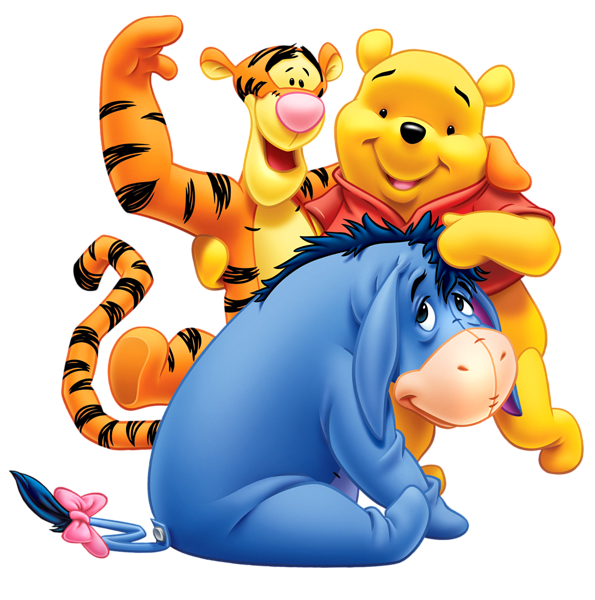 This png image - Winnie the Pooh Eeyore and Tiger Transparent PNG Clip Art Image, is available for free download
