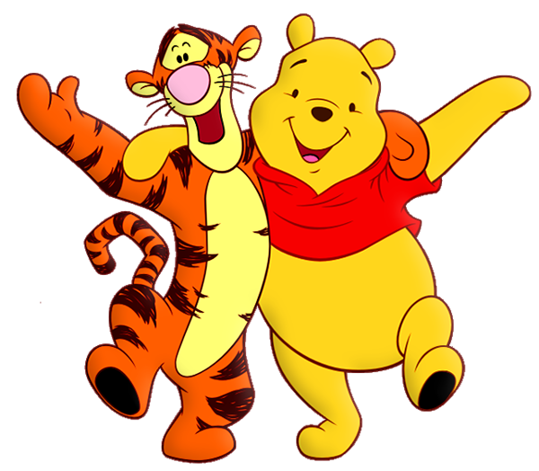 This png image - Winnie the Pooh and Tiger Cartoon PNG Free Clipart, is available for free download