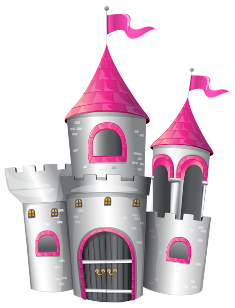 This png image - White and Pink Castle PNG Clip Art Image, is available for free download
