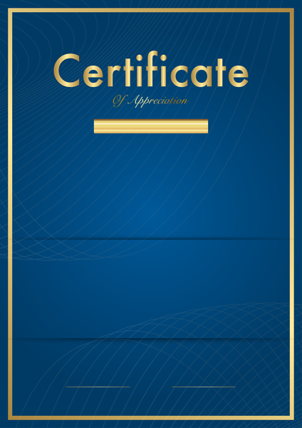 This png image - Certificate Template Blue PNG Clip Art Image, is available for free download
