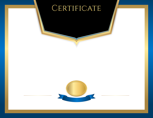 This png image - Certificate Template Blue PNG Image, is available for free download