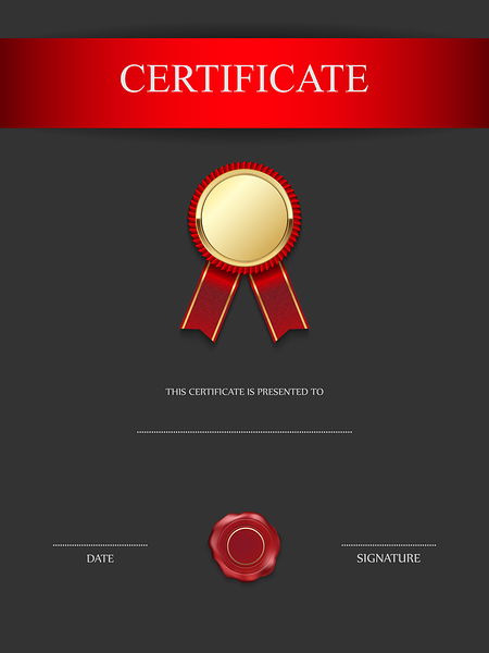 This png image - Red and Black Certificate Template PNG Image, is available for free download
