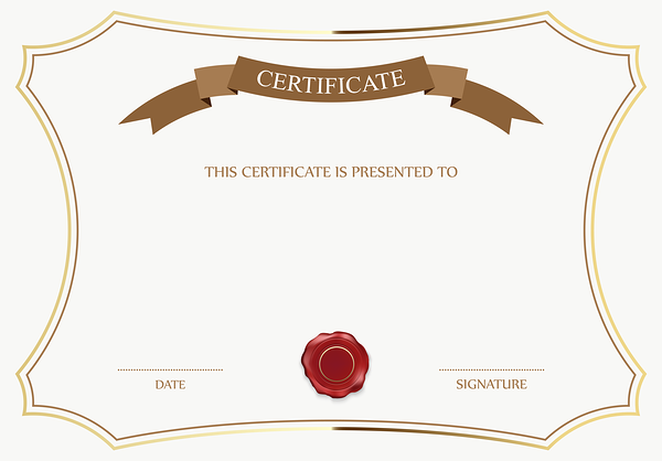 This png image - White and Brown Certificate Template PNG Image, is available for free download