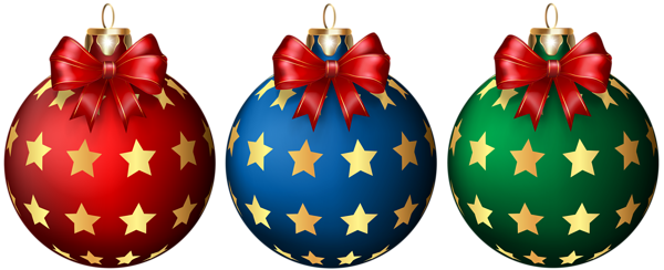 This png image - Beautiful Christmas Ball Set with Stars Clip Art Image, is available for free download