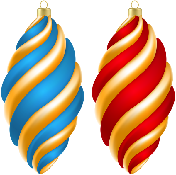 This png image - Blue Red Christmas Ornaments PNG Clipart, is available for free download