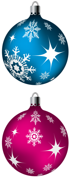 This png image - Blue and Pink Christmas Balls PNG Clipart Picture, is available for free download