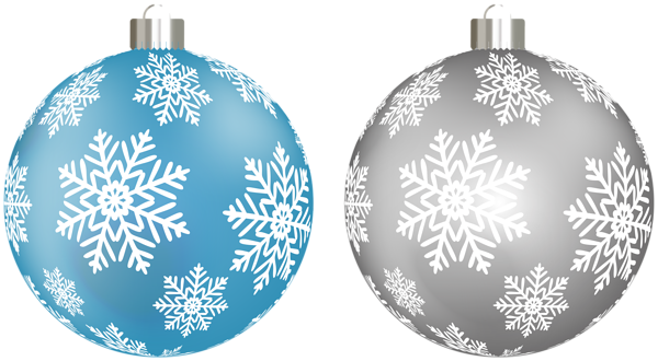 This png image - Blue and Silver Christmas Balls PNG Clipart, is available for free download