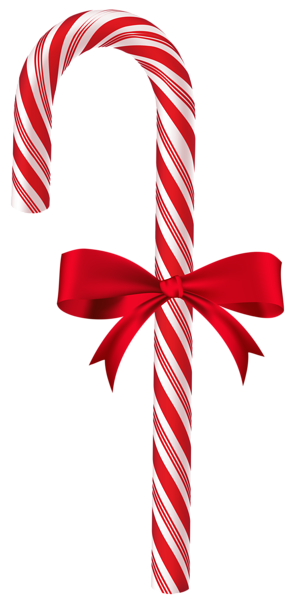 This png image - Candy Cane with Red Bow PNG Clip Art Image, is available for free download