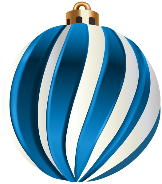 This png image - Christmas Ball Blue White PNG Transparent Clipart, is available for free download