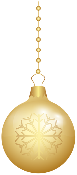 This png image - Christmas Ball Gold Hanging PNG Clipart, is available for free download