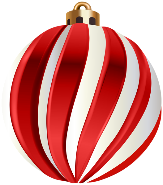 This png image - Christmas Ball Red White PNG Transparent Clipart, is available for free download