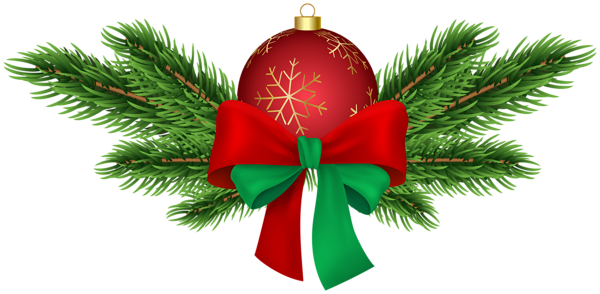 This png image - Christmas Ball and Pine Branches PNG Clipart, is available for free download