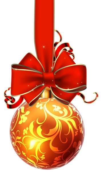 This png image - Christmas Ball with Red Bow PNG Clipart Image, is available for free download