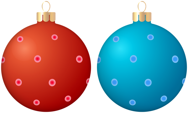 This png image - Christmas Balls Red Blue Transparent Clipart, is available for free download
