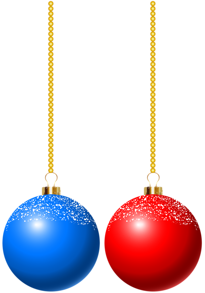 This png image - Christmas Balls Red Blue Transparent PNG Clip Art, is available for free download