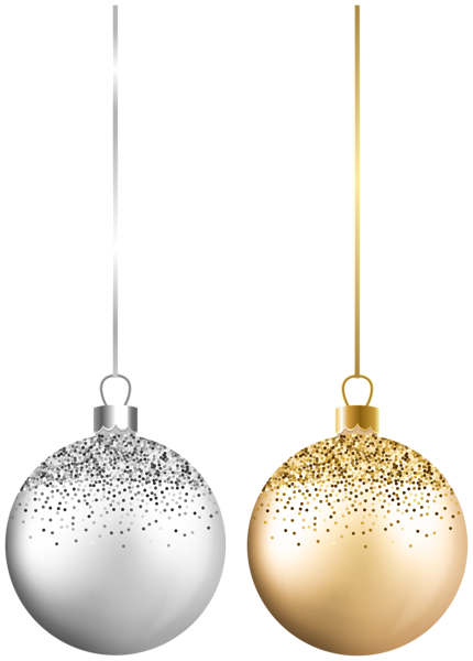 This png image - Christmas Balls Silver Gold Clip Art Image, is available for free download