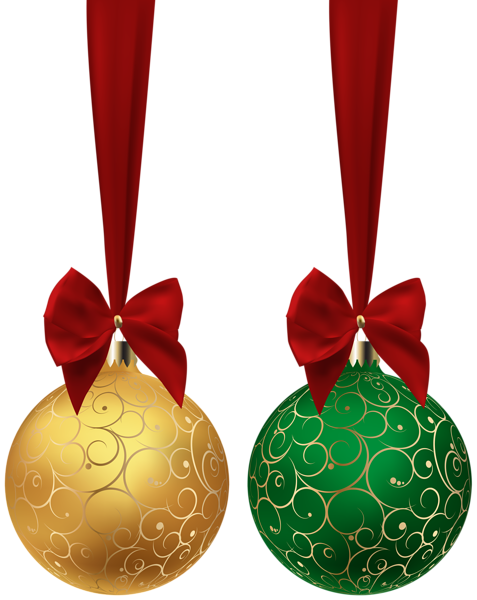 This png image - Christmas Balls Yellow Green PNG Clip Art Image, is available for free download