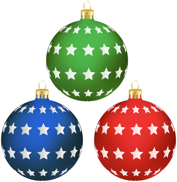 This png image - Christmas Balls with Stars Set PNG Clipart, is available for free download