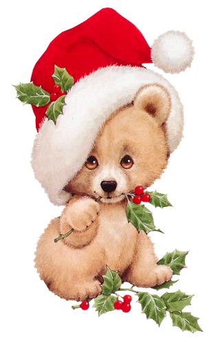 This png image - Christmas Bear with Mistletoe Transparent PNG Clipart, is available for free download