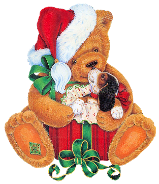 This png image - Christmas Bear with Puppy PNG Picture, is available for free download