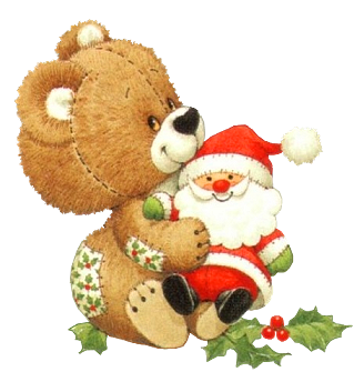 This png image - Christmas Bear with Santa Toy Transparent PNG Clipart, is available for free download