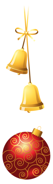 This png image - Christmas Bells and Ball PNG Picture, is available for free download