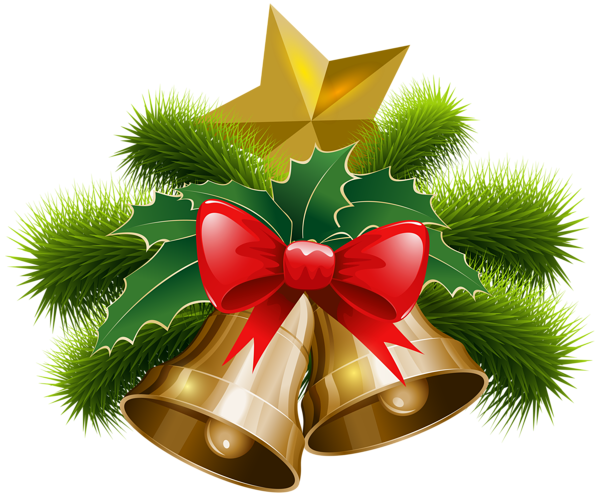 This png image - Christmas Bells and Bow PNG Clip Art Image, is available for free download