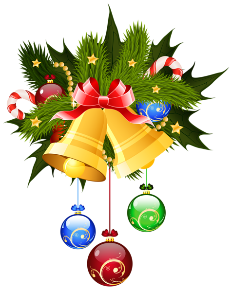 This png image - Christmas Bells and Ornaments Transparent PNG Clip Art Image, is available for free download
