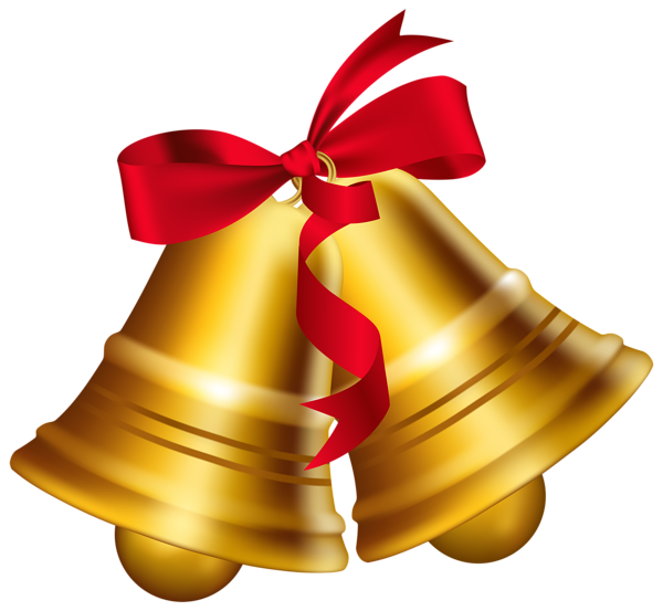 This png image - Christmas Bells with Bow PNG Clip Art Image, is available for free download