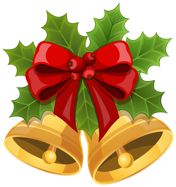 This png image - Christmas Bells with Bow PNG Clipart Image, is available for free download