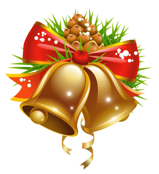 This png image - Christmas Bells with Bow PNG Picture, is available for free download