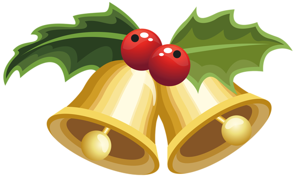 This png image - Christmas Bells with Mistletoe PNG Clipart Image, is available for free download