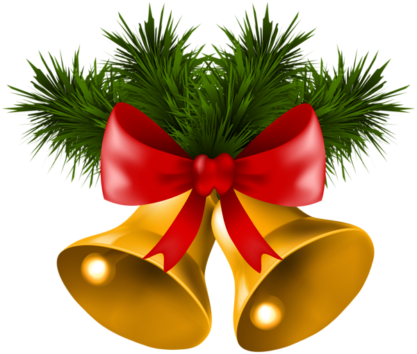 This png image - Christmas Bells with Pine Branches PNG Clip Art, is available for free download