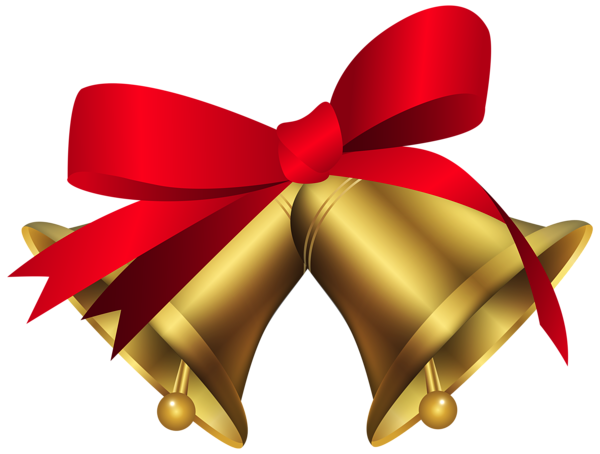 This png image - Christmas Bells with Red Bow PNG Clip Art Image, is available for free download