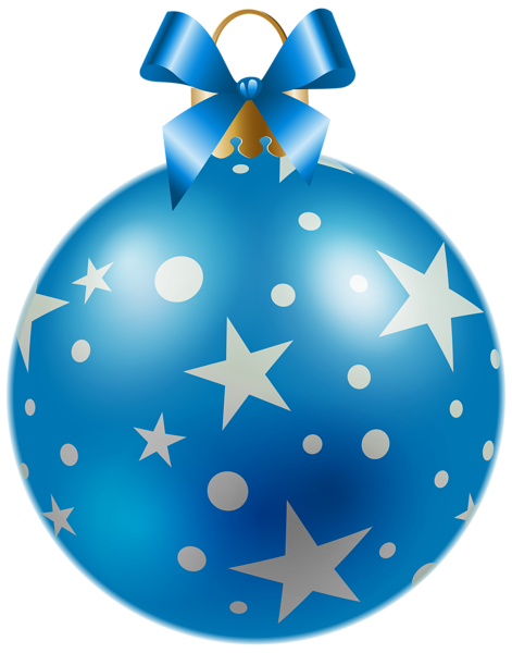 This png image - Christmas Blue Ball with Stars PNG Clipart Image, is available for free download