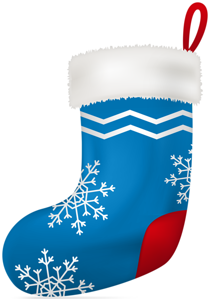 This png image - Christmas Blue Stocking Clip Art Image, is available for free download