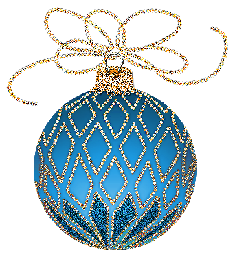 This png image - Christmas Blue and Gold Ornament Clipart, is available for free download