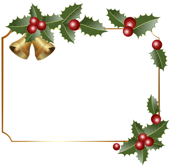 This png image - Christmas Border Decor with Bells PNG Clipart Image, is available for free download
