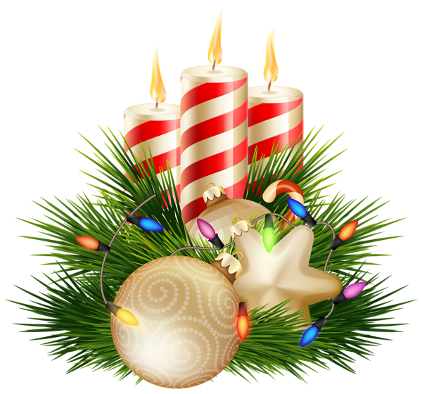 This png image - Christmas Candle Decorative PNG Clipart Image, is available for free download